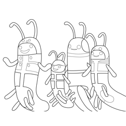 Bomber Worm Octonauts Free Coloring Page for Kids