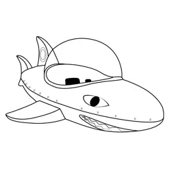 Gup-B Ship Octonauts Free Coloring Page for Kids