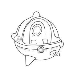 Gup-E Ship Octonauts Free Coloring Page for Kids
