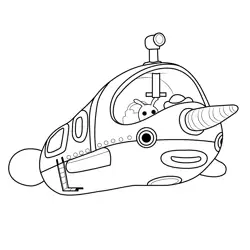 Gup-S Ship Octonauts Free Coloring Page for Kids