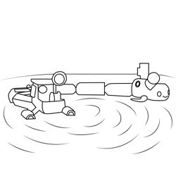 Gup-V Ship Octonauts Free Coloring Page for Kids