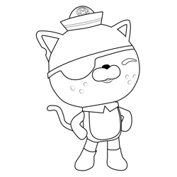 Kwazii Cat Octonauts Free Coloring Page for Kids