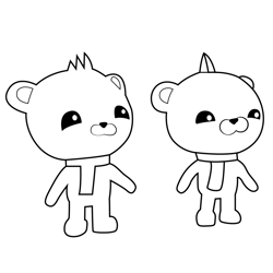 Orson and Ursa Octonauts Free Coloring Page for Kids