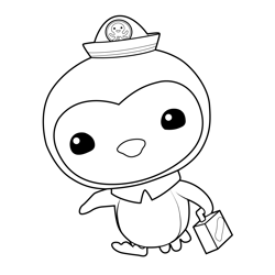 Peso Penguin Octonauts Free Coloring Page for Kids