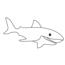 Tiger Shark Octonauts Free Coloring Page for Kids