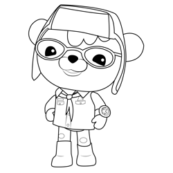 Tracker Octonauts Free Coloring Page for Kids