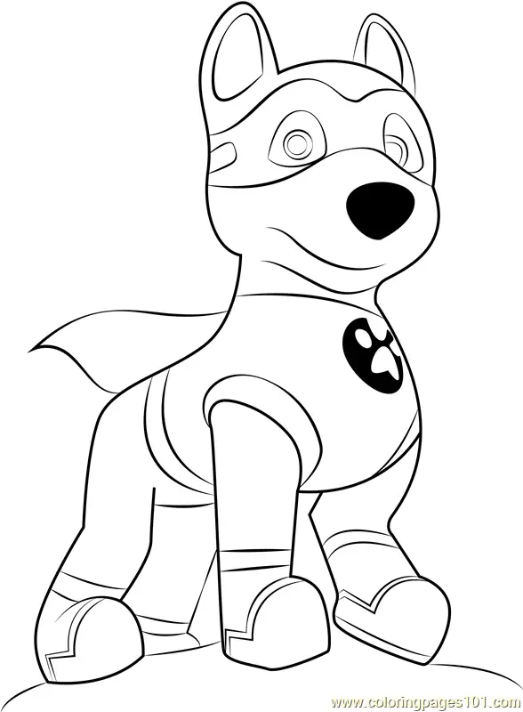 paw patrol super pups coloring page