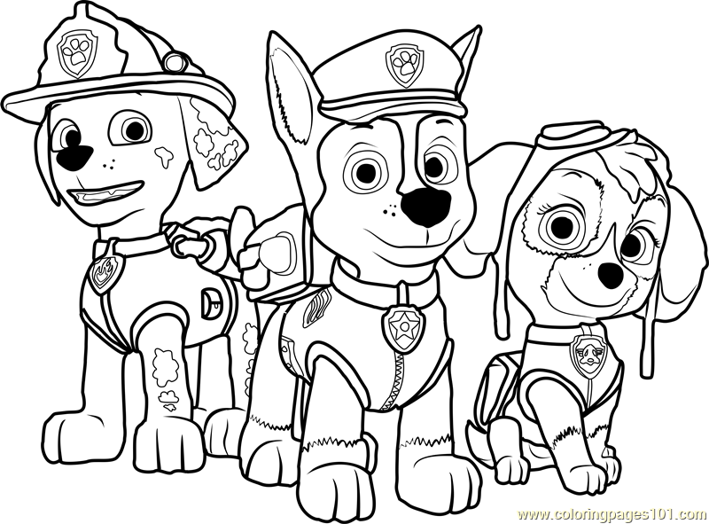 Paw Patrol Coloring Page For Kids Free Paw Patrol Printable Coloring Pages Online For Kids Coloringpages101 Com Coloring Pages For Kids