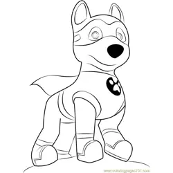 Apollo the Super Pup Free Coloring Page for Kids