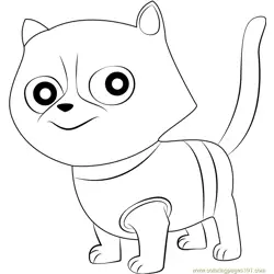 Cat Rocky Free Coloring Page for Kids
