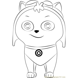 Cat Skye Free Coloring Page for Kids