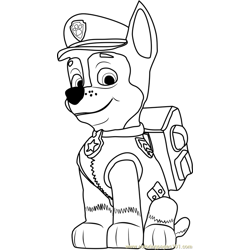 Chase Free Coloring Page for Kids