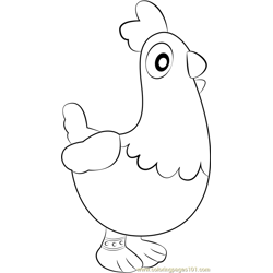 Chickaletta Free Coloring Page for Kids