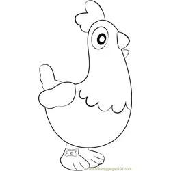 Chickaletta Free Coloring Page for Kids