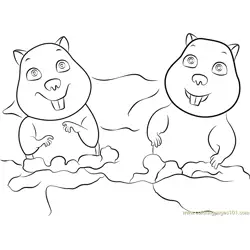 Gophers Free Coloring Page for Kids