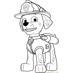 Marshall Free Coloring Page for Kids