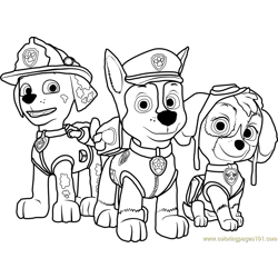 Paw Patrol Free Coloring Page for Kids