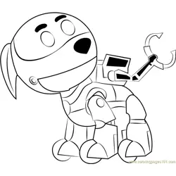 Robo Dog Free Coloring Page for Kids