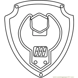 Rubble Badge Free Coloring Page for Kids