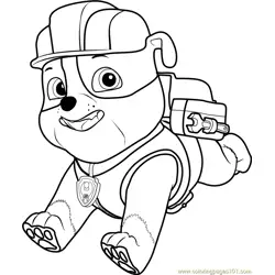Rubble Free Coloring Page for Kids