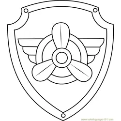 Skye Badge Free Coloring Page for Kids