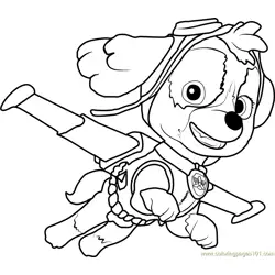 Skye Free Coloring Page for Kids