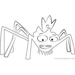 Spider King Free Coloring Page for Kids