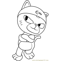 Nyao Free Coloring Page for Kids