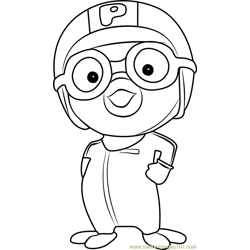 Pororo Free Coloring Page for Kids