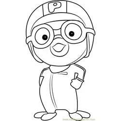 Pororo Free Coloring Page for Kids