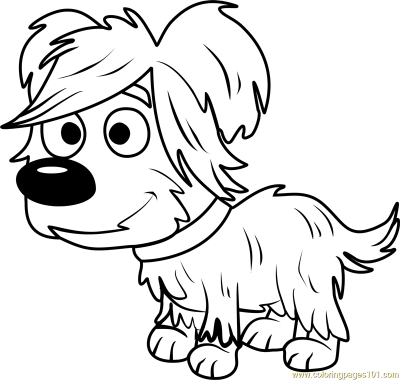 Pound Puppies Hairy Coloring Page for Kids - Free Pound Puppies