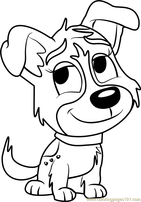 Pound Puppies Pepper Coloring Page for Kids Free Pound