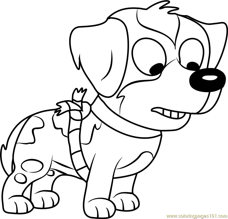 Pound Puppies Sweetie Coloring Page for Kids Free Pound