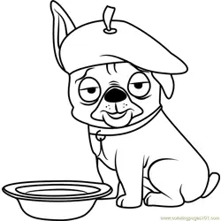 Pound Puppies Agent Francois Free Coloring Page for Kids