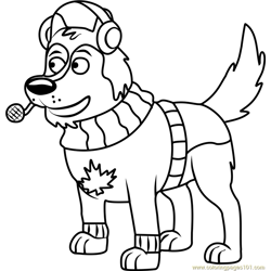 Pound Puppies Agent Todd Free Coloring Page for Kids