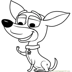 Pound Puppies Antonio Free Coloring Page for Kids