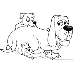 Pound Puppies Barlow Free Coloring Page for Kids