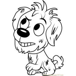 Pound Puppies Beardy Free Coloring Page for Kids