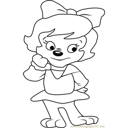 Pound Puppies Bright Eyes Free Coloring Page for Kids