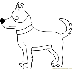 Pound Puppies Brutus Free Coloring Page for Kids