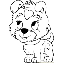 Pound Puppies Buttercup Free Coloring Page for Kids