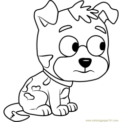 Pound Puppies Camelia Free Coloring Page for Kids