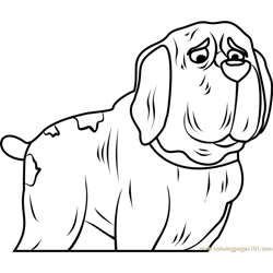 Pound Puppies Champ Free Coloring Page for Kids