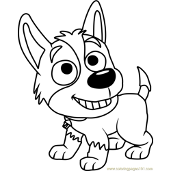 Pound Puppies Chauncey Free Coloring Page for Kids