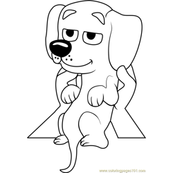 Pound Puppies Cinnamon Free Coloring Page for Kids