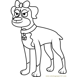 Pound Puppies Cookie Free Coloring Page for Kids