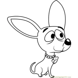 Pound Puppies Cuddlesworth Free Coloring Page for Kids