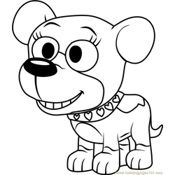 Pound Puppies Cupcake Free Coloring Page for Kids