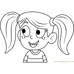 Pound Puppies Daphne Free Coloring Page for Kids
