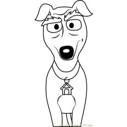 Pound Puppies Dash Whippet Free Coloring Page for Kids